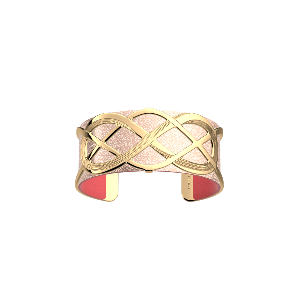 Infiniment Bracelet, Gold Finish, Indian Pink / Pearly Pink image number 1